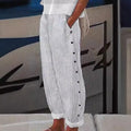 Allison | Striped Button-Accent Pants